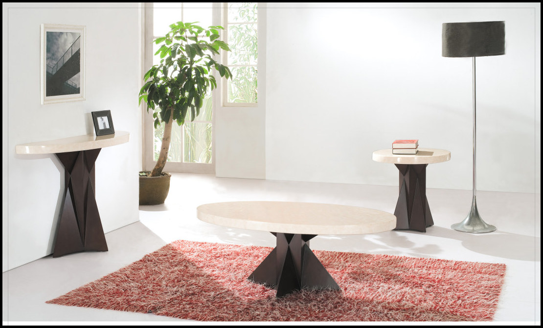 Athens Marble and Walnut Lamp Table - Click Image to Close